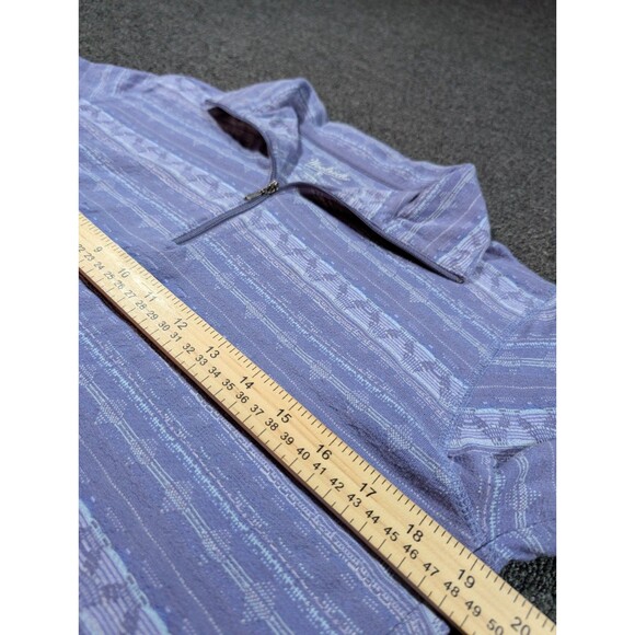 Woolrich Womens Petite M Purple Striped 1/4 Zip Shirt Lightweight Sweater Top - Picture 6 of 7